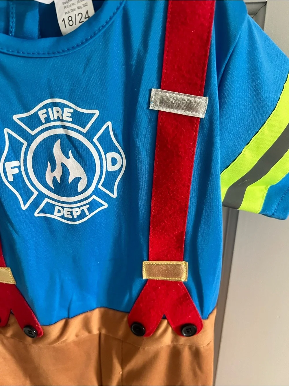 Kids Firefighter Costume with Reflective Stripes